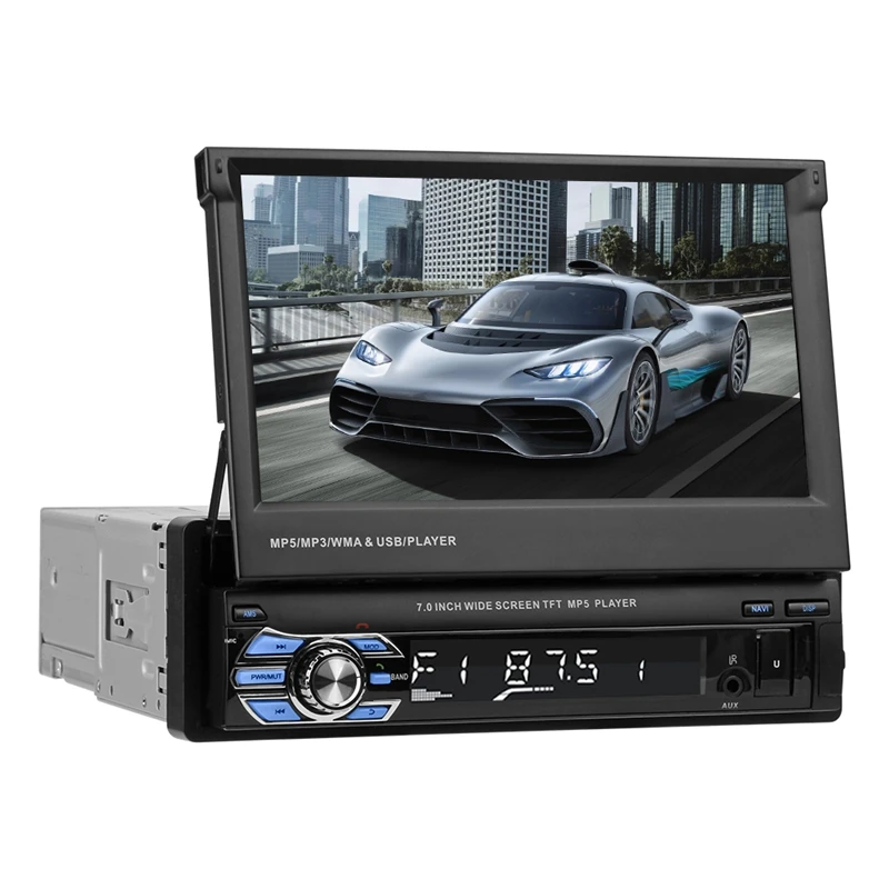 

SWM 9601G Upgraded Foldable 7" Touch Screen Car MP5 Player GPS Navigation Bluetooth Stereo Audio MP3 AM FM Radio Media Player