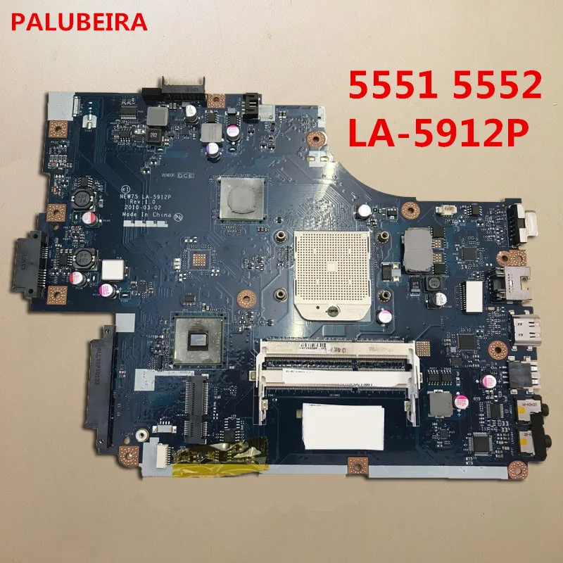 Материнская плата PALUBEIRA для ноутбуков Acer aspire 5551 5552 DDR3 бесплатная