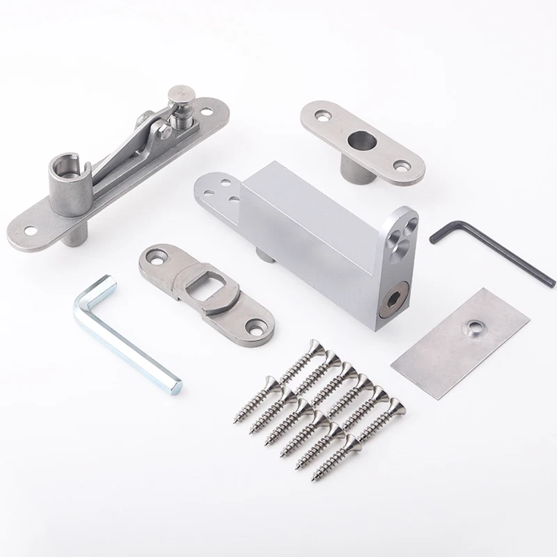 Stainless Steel Heavy Duty Revolving Door Shaft With Buffer Adjustable Self Close Pivot Positioning Rotating 90 degree locked
