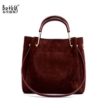 BRIGGS винтажная женская сумка на плечо, Женская Роскошная замшевая кожаная сумка-мессенджер, женская сумка через плечо, женские ручные сумки для женщин
