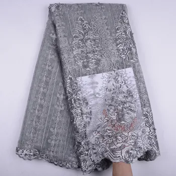 

Latest French Nigerian Laces Fabric High Quality Tulle African Laces Fabric Wedding African French Tulle Lace For Dress Y1500