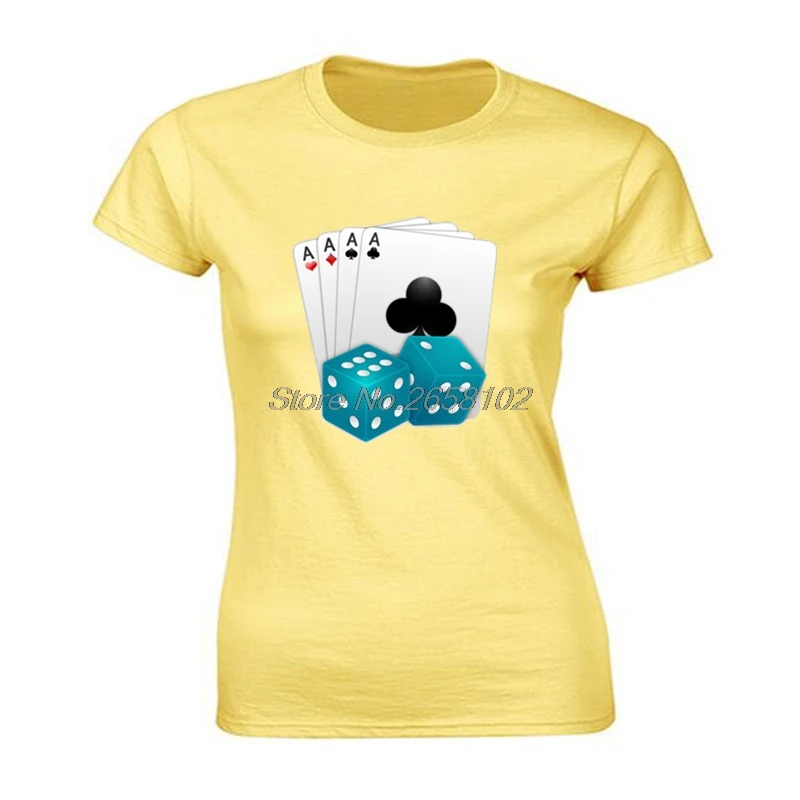 Latest Designs Roll The Dice Game T Shirt womens High Quality 100