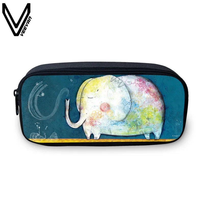 VEEVANV Cute Animal Printing Case For Student Study Multi Colors Elephant Study Box Casual Printing Make Up Bags Kids Gifts VEEVANV Cute Animal Printing Case For Student Study Multi Colors Elephant Study Box Casual Printing Make Up Bags Kids Gifts