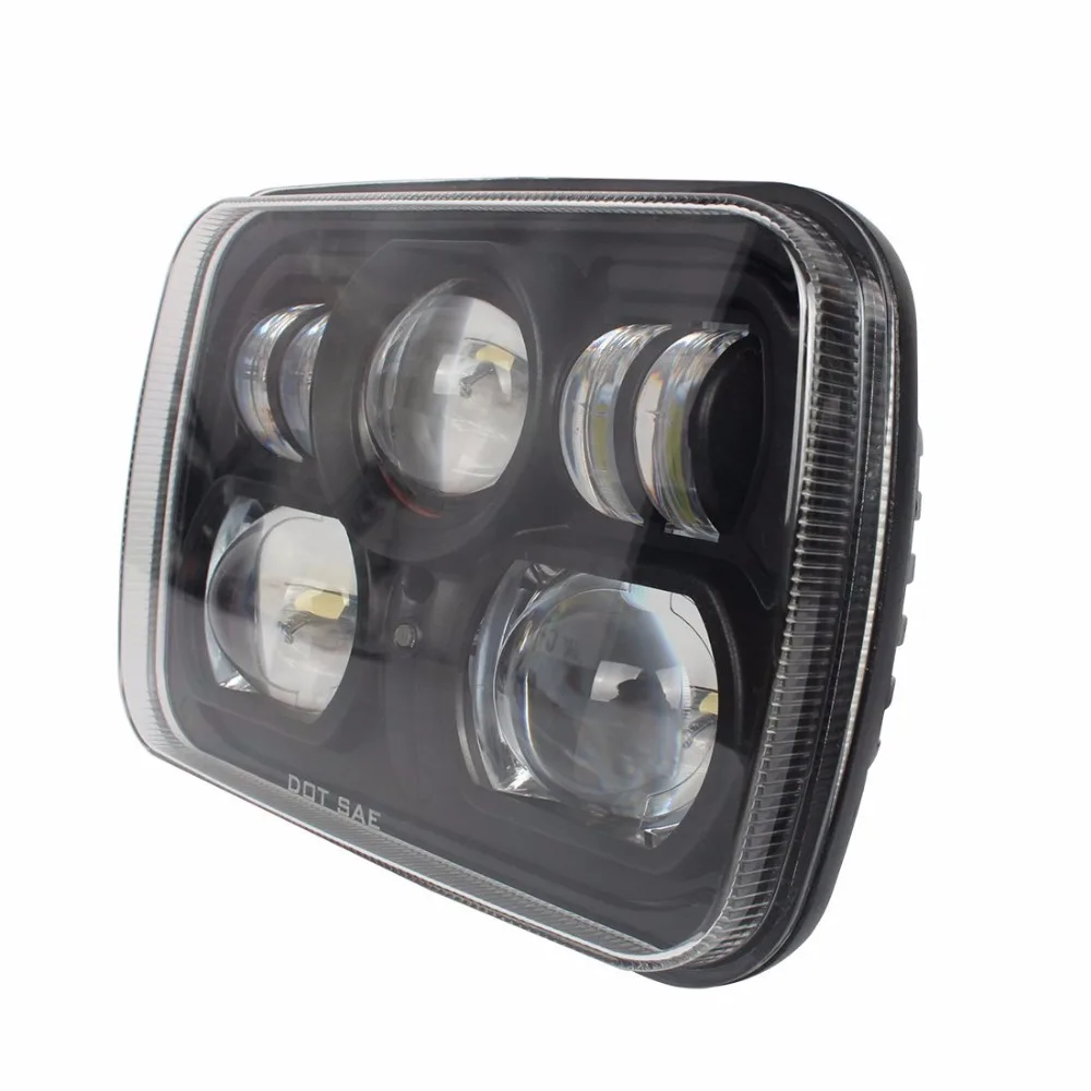  Square 7 Inch 54W LED Headlight H4 Motorcycle Driving Lights For Jeep wrangler JK Cherokee XJ Truck - 32833382298
