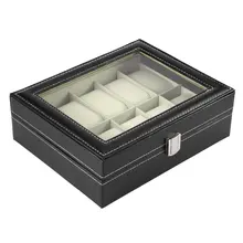 OUTAD 10 ячеек коробка для часов роскошные кожаные коробки для отображения квадратный чехол для хранения Органайзер держатель relojes Winder подарок для друзей