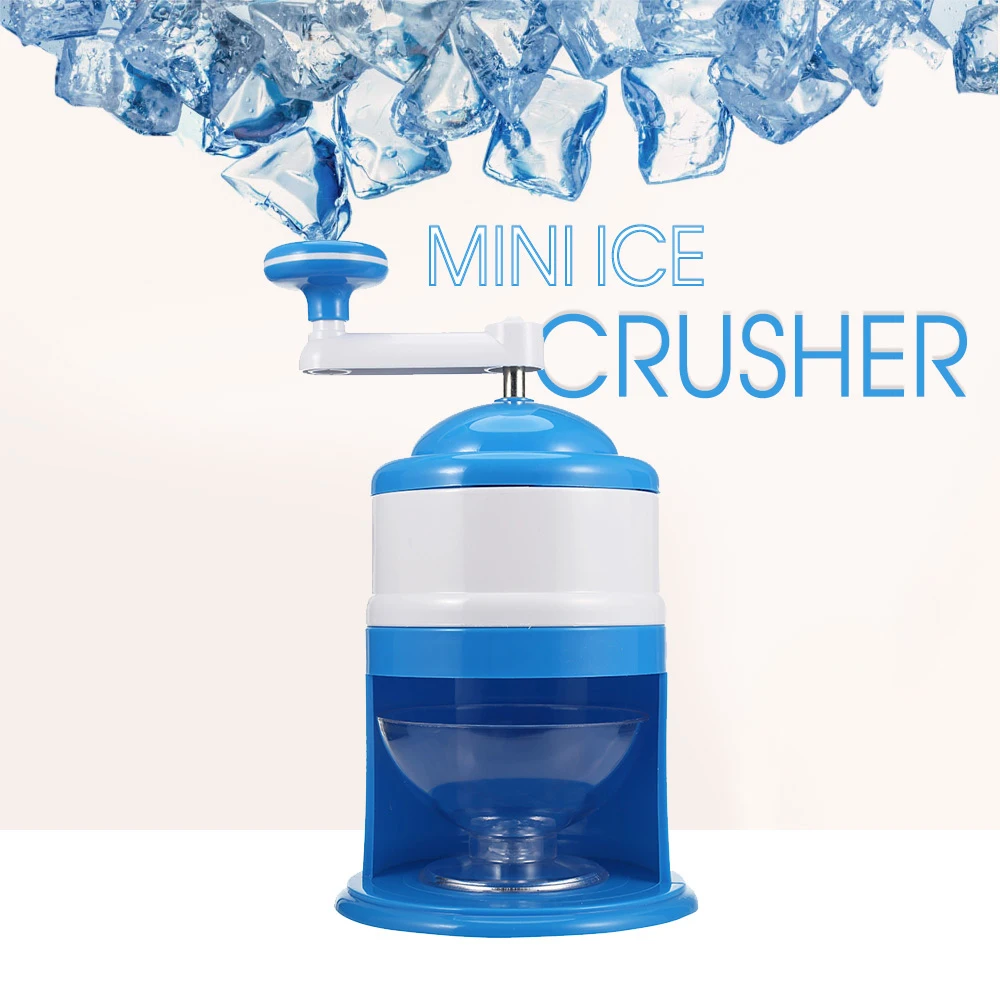 Household Handhold Manual Ice Crusher Hand Crank Mini Ice shaving Machine Snow Cone Smasher DIY