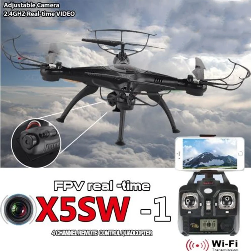 X5SW 1 Дрон WIFI с камерой FPV Безголовый Квадрокоптер 6 осевой Мини в реальном времени