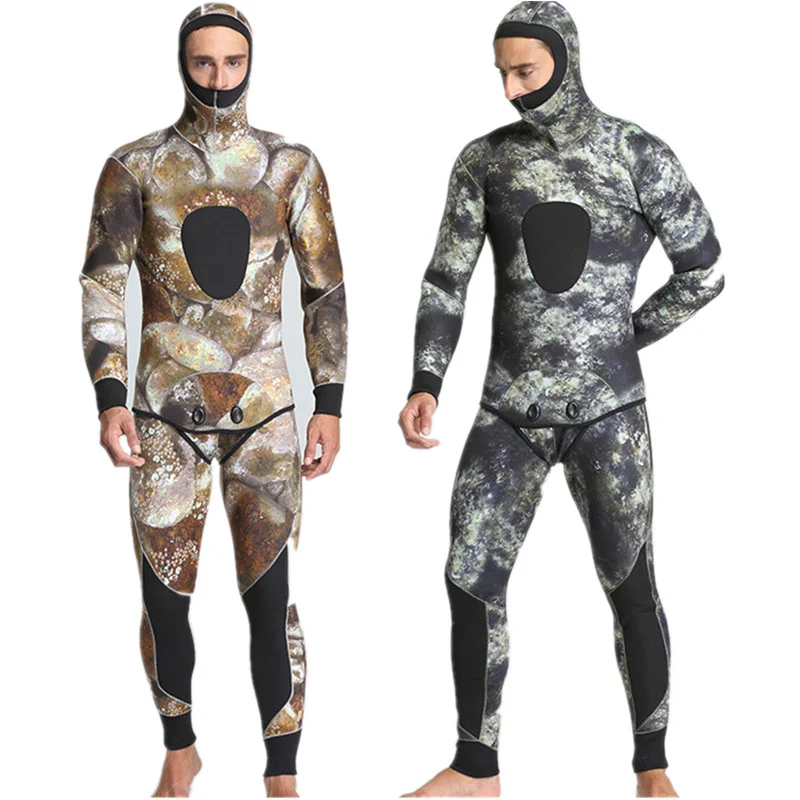 5MM Neoprene Diving Wetsuits Warm Keeping Two Piece Diving Jumpsuit