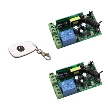

New Wide Voltage 85-250V AC 1CH RF Wireless Remote Control System Switch Receiver+Remote Controller For Light Garage Door Gate
