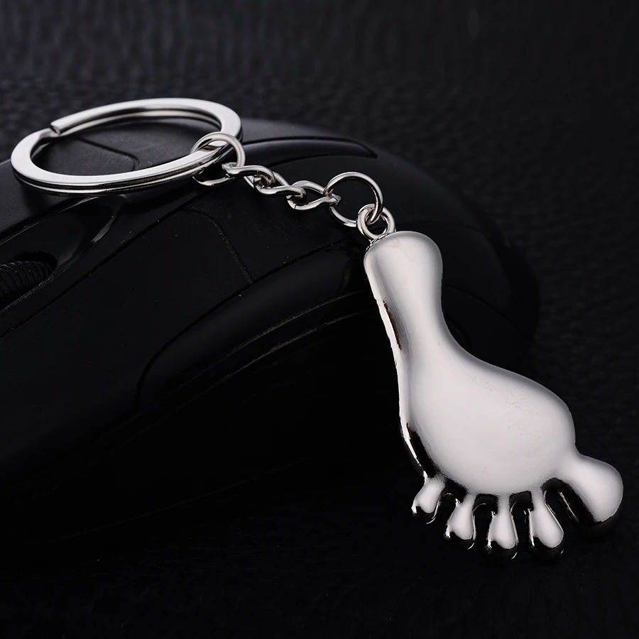 

10PCS Zinc Alloy Bare Feet Key Ring Chain Holder Creative Metal Keychain llavero Car Keyfobs Charm Bag Pendant Jewelry Gift J025