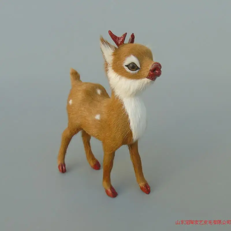 

Simulation deer polyethylene&furs deer model funny gift about 11cmx14cm