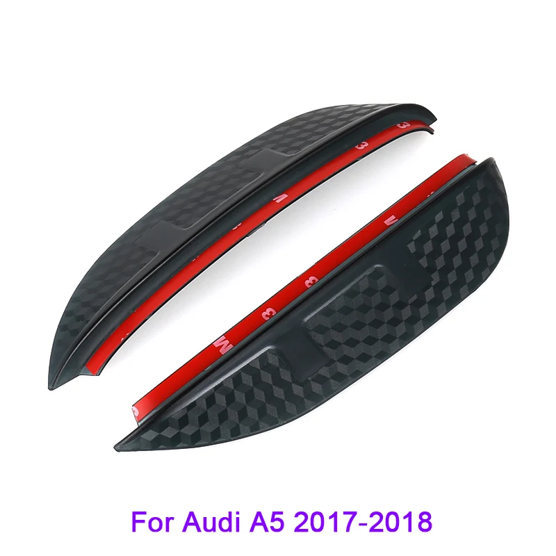 QCBXYYXH для Audi A1 A3 A4 A5 A6 Q3 Q5 Q7 стайлинга автомобилей углеродного Зеркало заднего вида декоративные водосточные Шестерни зеркало заднего вида заднего зеркала для бровей - Цвет: For A5 17-18