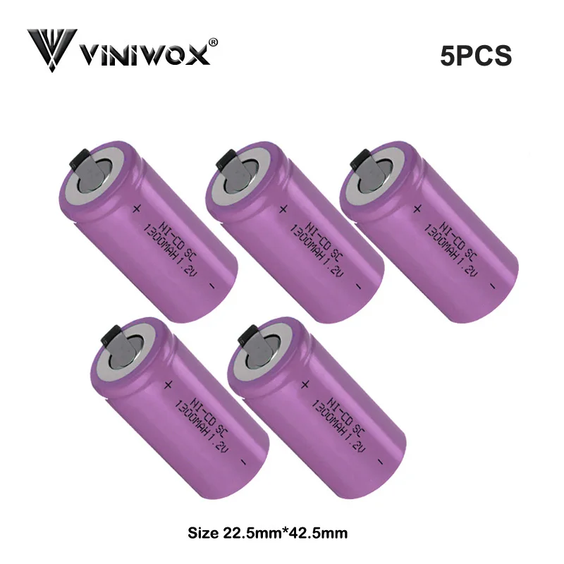 

New SC Ni-CD 1.2V 1300mAh Power Tool Battery Cell NICD accumulator Rechargeable batteries for power bank Makita Bosch Metabo