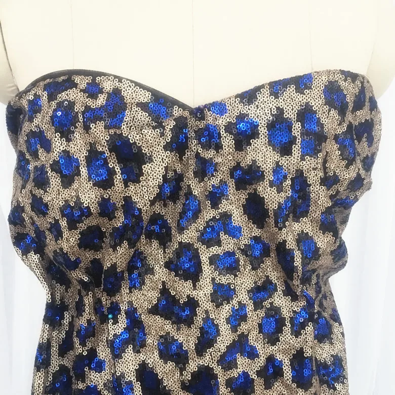 Leopard sequin fabric embroidered dress sequin cloth,sewing materials,125cm*50cm/pcs