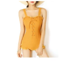 Женский купальный костюм плоский угловой связанный кружевной сексуальный пояс тонкий стальной Холдинг маленькая грудь горячий весенний купальный костюм