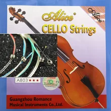 Alice A803 Cello Strings Steel Core Nickel Silver Wound Nickel Plated Ball End Alloy winding Suitable for 4/4 cellos цена Alice A803 Cello Strings Steel Core Nickel Silver Wound Nickel Plated Ball End Alloy winding Suitable for 4/4 cellos цены онлайн