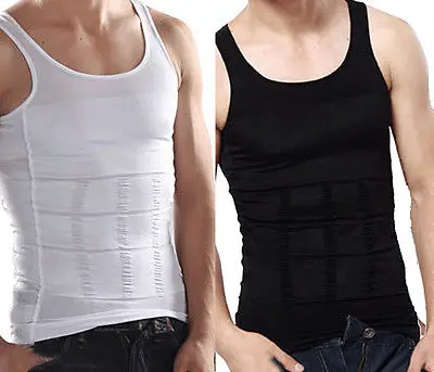 

Ventilation Comfort Men Body Shaper Slimming Vest Chest And Abdomen Tight Waist Breathable Underwear Black White Plus Size