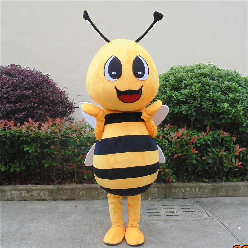 character Maya bee mascot costume hot sale all kinds of bee costumes Christmas Party Suit costume mascotte adulte fancy gifts - Color: AS SHWON