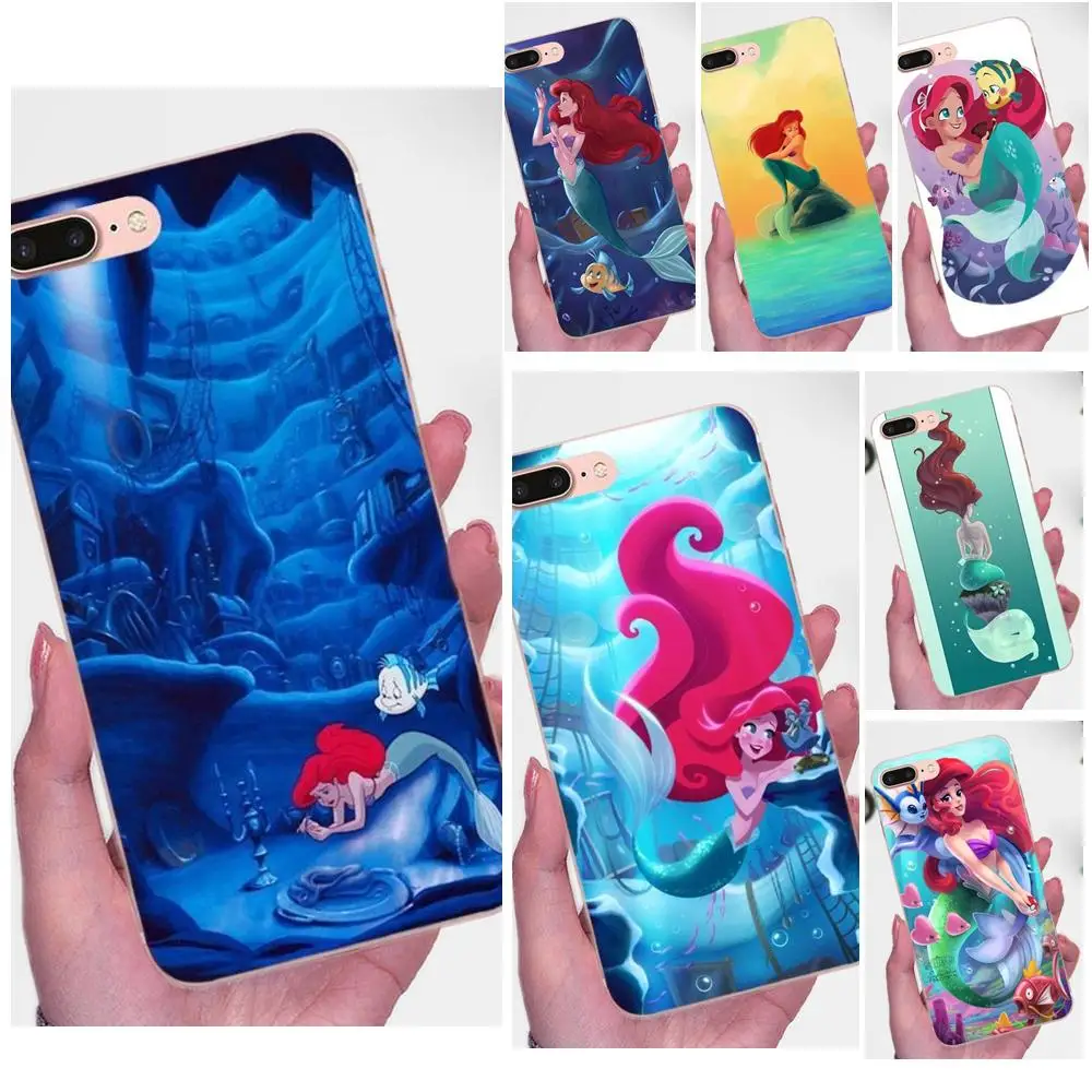 

Soft Silicone TPU Transparent Case Coque Cover The Little Mermaid For Xiaomi Redmi Note 2 3 3S 4 4A 4X 5 5A 6 6A Pro Plus
