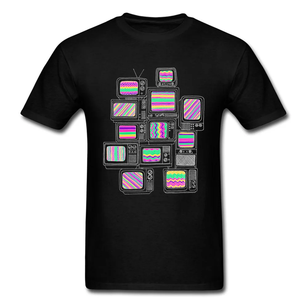 Cool Short Sleeve Tops & Tees Summer Fall O-Neck Pure Cotton Men T Shirt Interference Cool Tee-Shirts Family Top Quality Interference black
