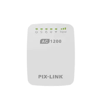 

PIX-LINK 1200Mbps Pixlink Wifi Range Extender Wireless Repeater Wifi Extender Internet Signal Booster With External Antennas F