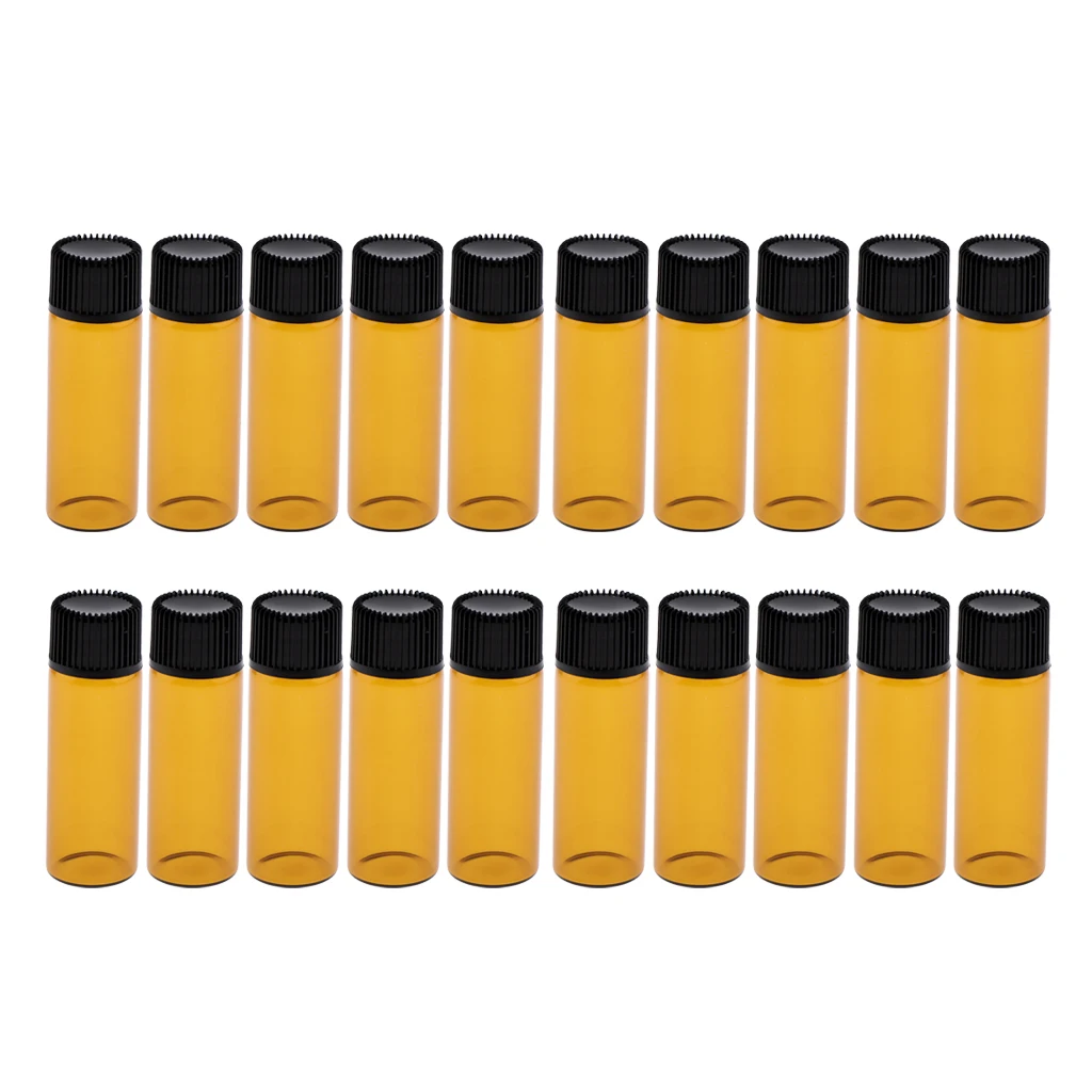 Essential Oils Sample Bottles, 20Pcs 5ml Oil Bottles For Essential oils, with Orifice Reducers and Screw Caps