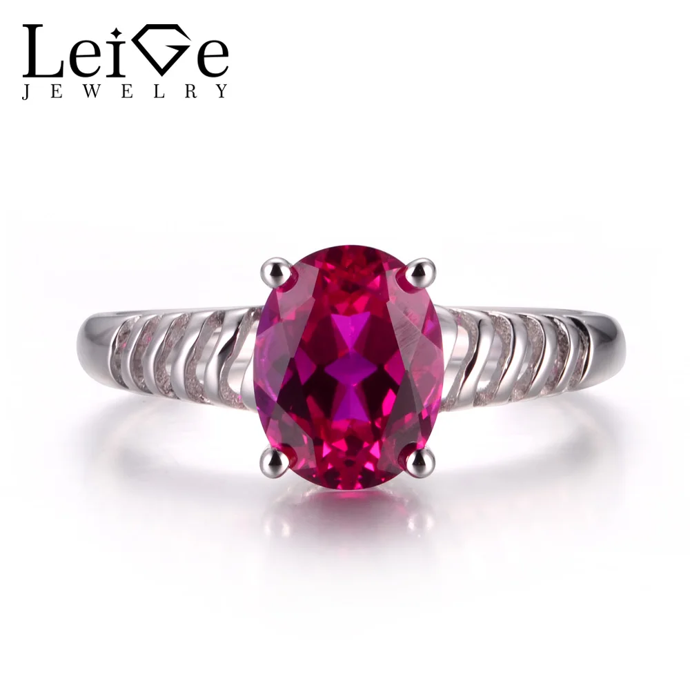 LeiGe Jewelry Lab Red Ruby Party Rings For Woman Oval Cut Prong Setting Trendy Gift For Girl July Birthstone 925 Sterling Silver
LeiGe Jewelry Lab Red Ruby Party Rings For Woman Oval Cut Prong Setting Trendy Gift For Girl July Birthstone 925 Sterling Silver