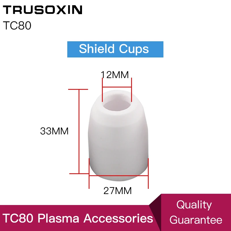40 pcs Inverter DC Plasma Cutter Accessories/Consumables 80A TC80 Cutting Gun/Torch Electrodes Tips Gas Ring and Shiled Cups