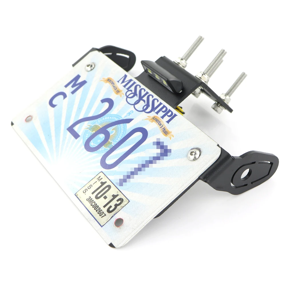 Suporte da Placa de Licença para Yamaha Yzf-r6 Cauda Traseira Tidy Fender Eliminator Kit Preto Motocicleta Alumínio r6 2006-2020 6 Chapa de licença
