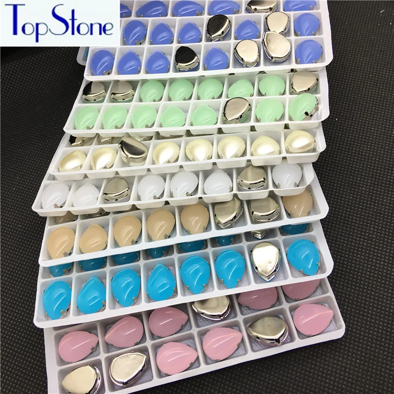 

Pear Droplet Opal Stone With Claw Setting 13X18MM 10x14mm Acrylic Sew-on Stone Teardrop Sewing Resin Rhinestone Dress Making