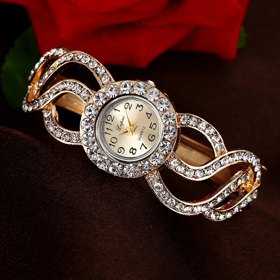 Женские часы LVPAI, брендовые модные часы, горячая Распродажа, роскошные Брендовые женские часы-браслет, женские элегантные золотые наручные часы