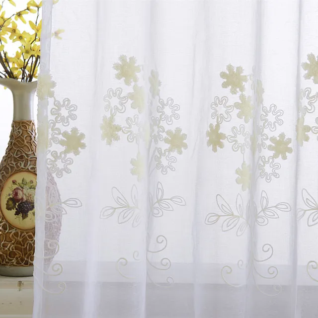 Curtains For Living Dining Room Bedroom Tulle Sheer Yarn High End Curtains For Living Dining Room Bedroom Tulle Sheer Yarn High End Atmosphere Simple Modern Embroidery