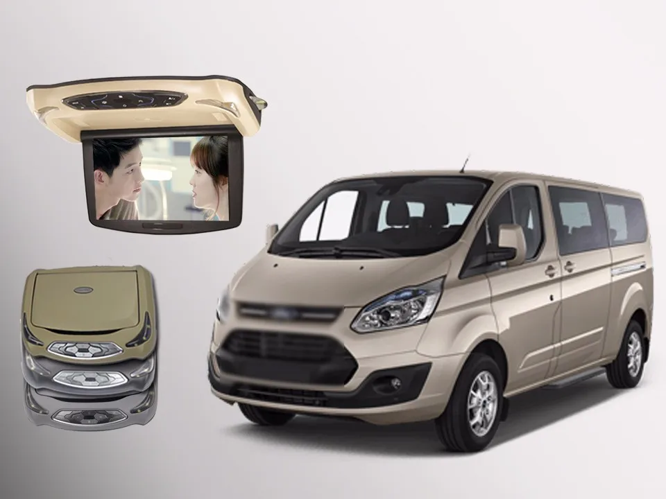 BigBigRoad для Ford Tourneo, на заказ, автомобильная крыша, монтируется в автомобиле, цифровой экран, поддержка HDMI, USB, FM, ТВ, игры, ИК-пульт дистанционного управления, откидной DVD