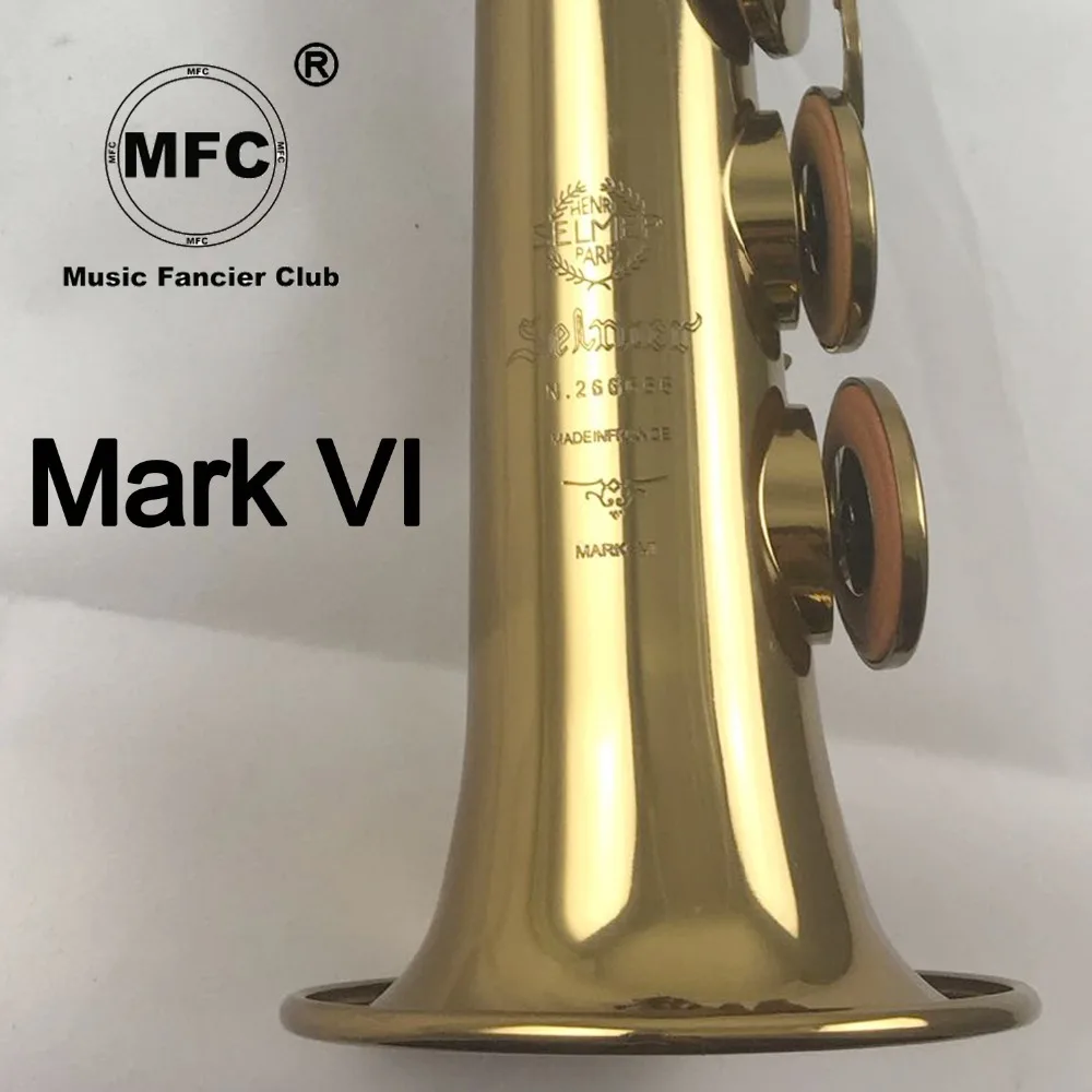 

French Soprano Saxophone Mark VI Bronze Sax Soprano Musical Instruments Professional Antiquer Copper Simulation Included Case