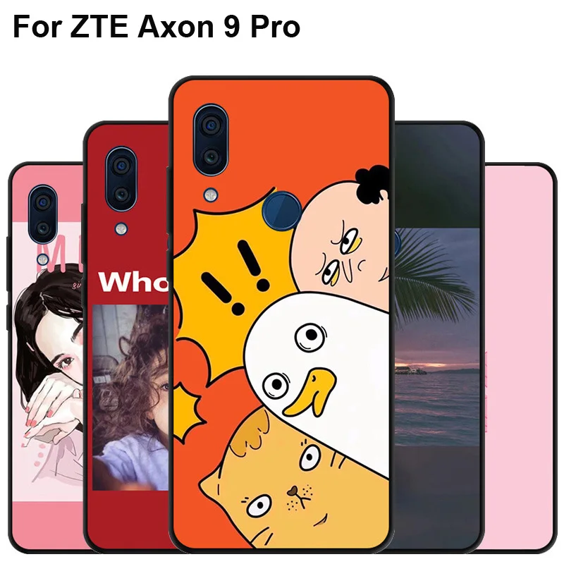 Phone Cases For ZTE Axon 9 Pro Cases cartoon painted clear coque soft Silicone Cover 6.21'' For ZTE Axon9 Pro case shell coque Phone Cases For ZTE Axon 9 Pro Cases cartoon painted clear coque soft Silicone Cover 6.21'' For ZTE Axon9 Pro case shell coque