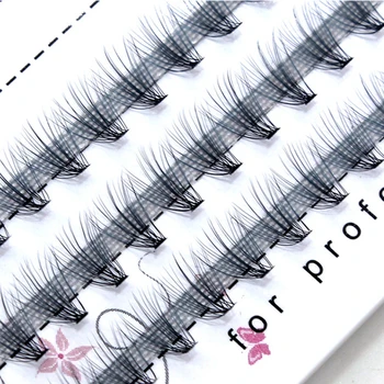 

8-12mm 60 Bundles/Set Natural Thick C Curl 20D Black 0.03mm Fiber Lash False Eyelashes Extension Beauty Tips Big Eye Tools