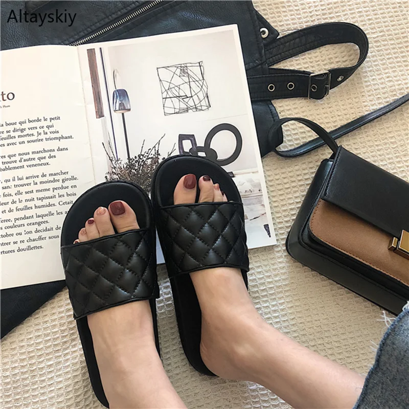 

Summer Slippers Women Casual Slides Home Soft Thick Bottom Beach Simple Womans Flip Flops Shoes Trendy Korean Non-slip Ladies