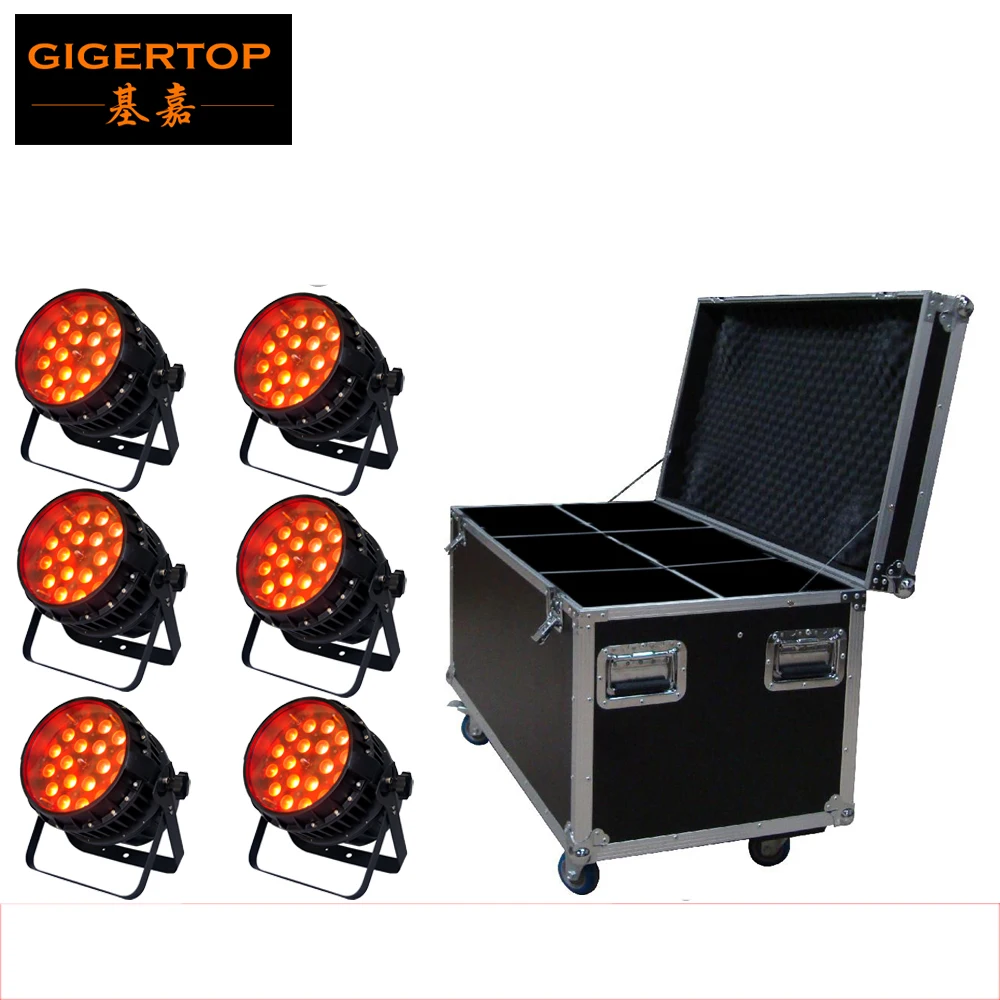 

TIPTOP 8 Pack Led Zoom Par Light Outdoor 18*12W RGBW 4IN1 Tyanshine China Stage Light Manufacturer LCD Display Flightcase Pack