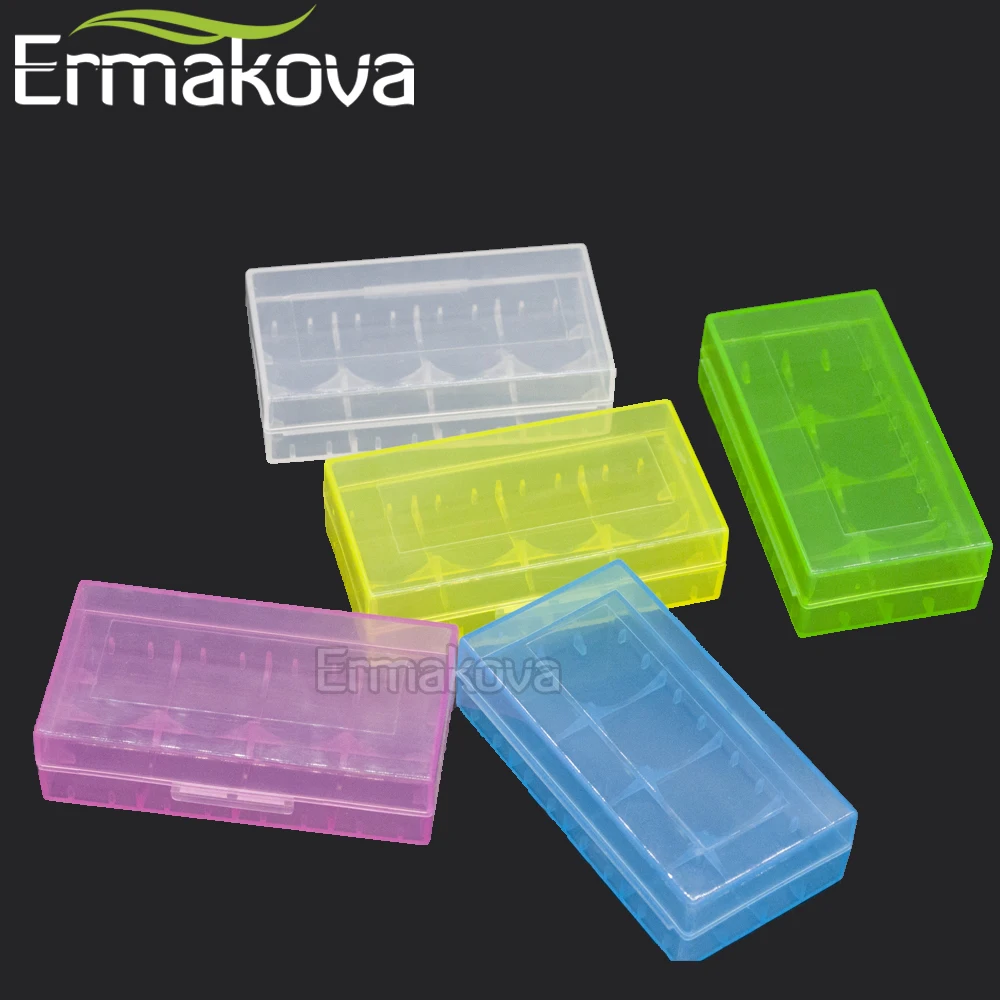ERMAKOVA 5 قطعة/الوحدة حافظة بطاريات مربع الصلب البلاستيك البطارية حالة الحاويات حامل المنظم ل 18650 16340 CR123A البطارية