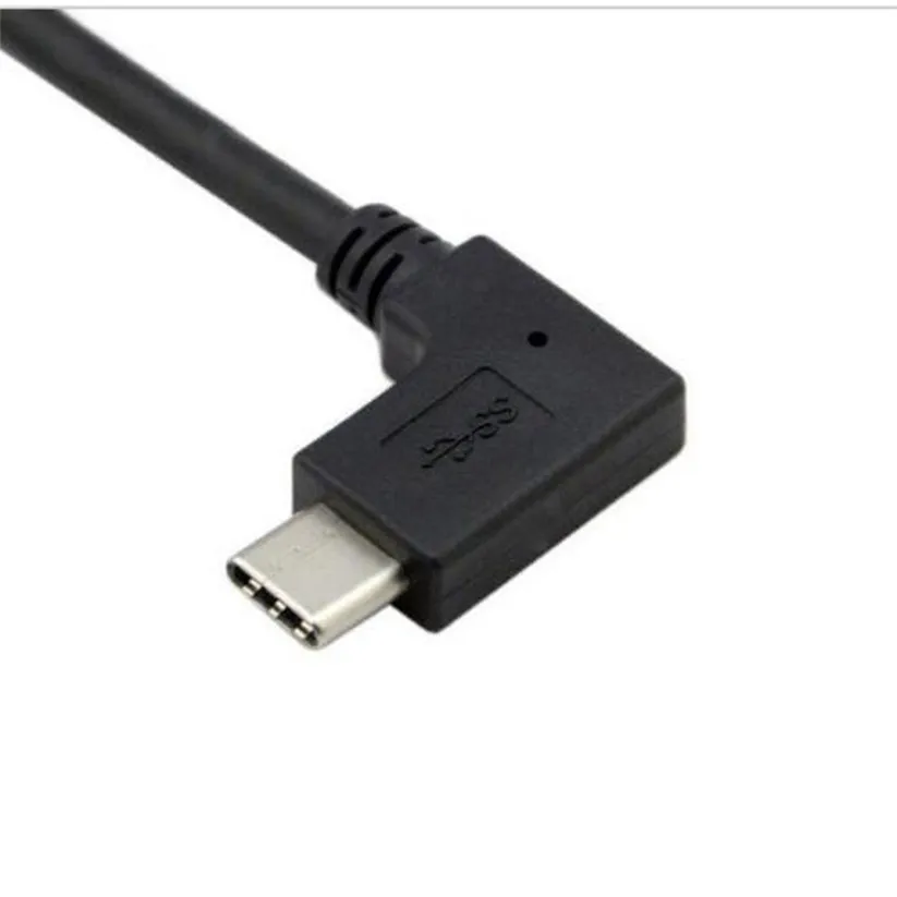 Прямоугольный кабель для передачи данных с разъемом USB 3 1 Type C 90 градусов OTG Папа