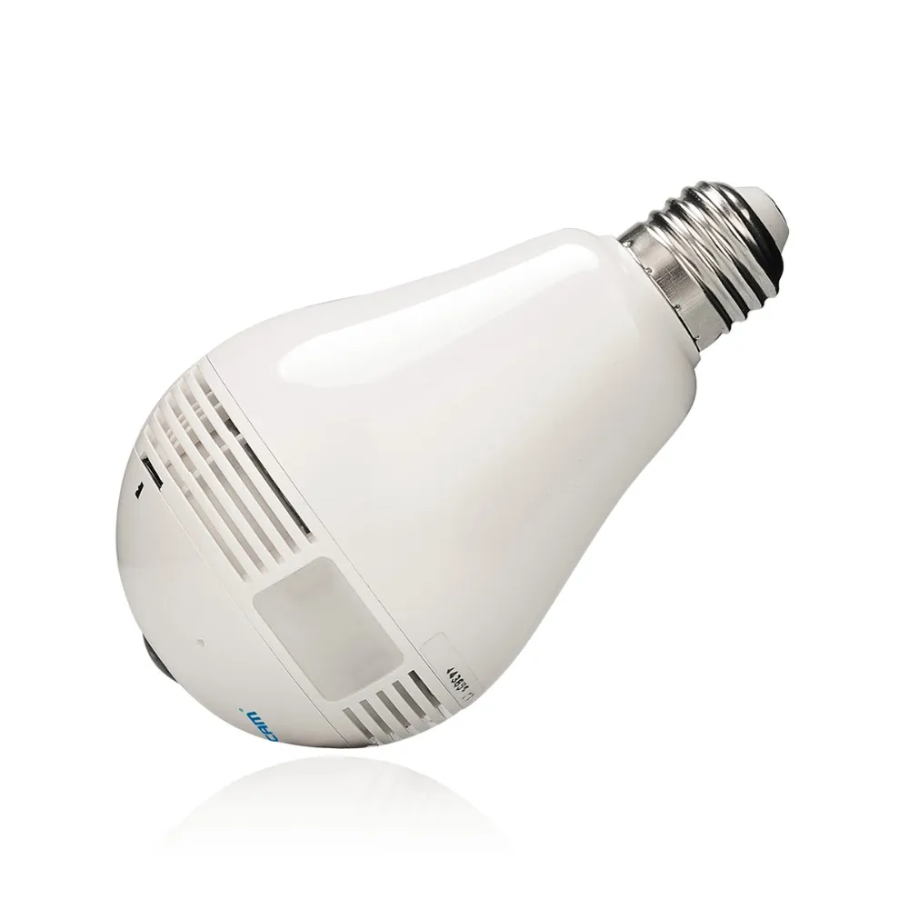NEW ESCAM Watt QP135 Bulb Type Panoramic WIFI IP Camera H.264 1.3MP Two Way Audio Motion Detection Support 128G TF Card (31)