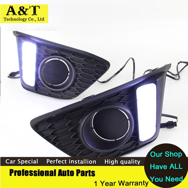 

A&T Car Styling DRL For HONDA FIT Jazz 2013 2014 Third generation Daytime running lights led fog lamps