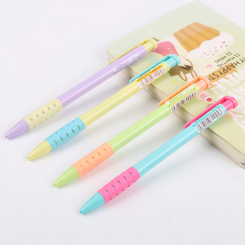 TENFON 1 шт. разные цвета в произвольном порядке пластиковая шариковая ручка 0,5 мм пресс шариковая ручка школьные принадлежности B-7509