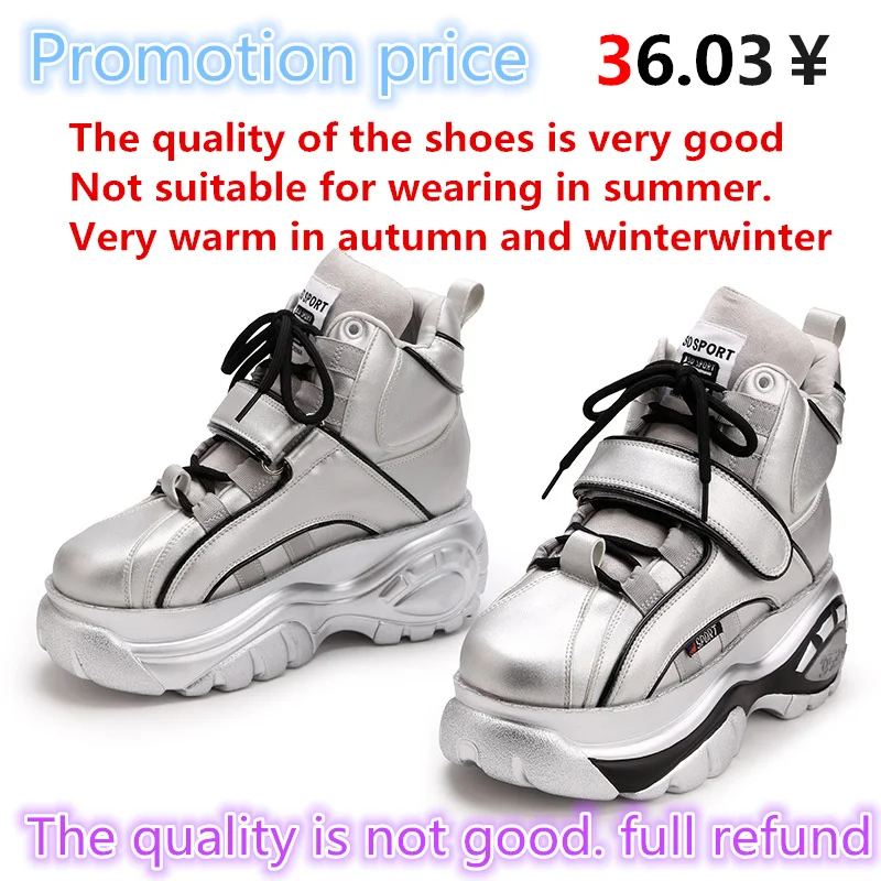 

Hot sale High help Platform Sneakers Woman 2019 New Autumn Winter Female Fashion Casual Woman Shoes high quality Sneakes Ladies