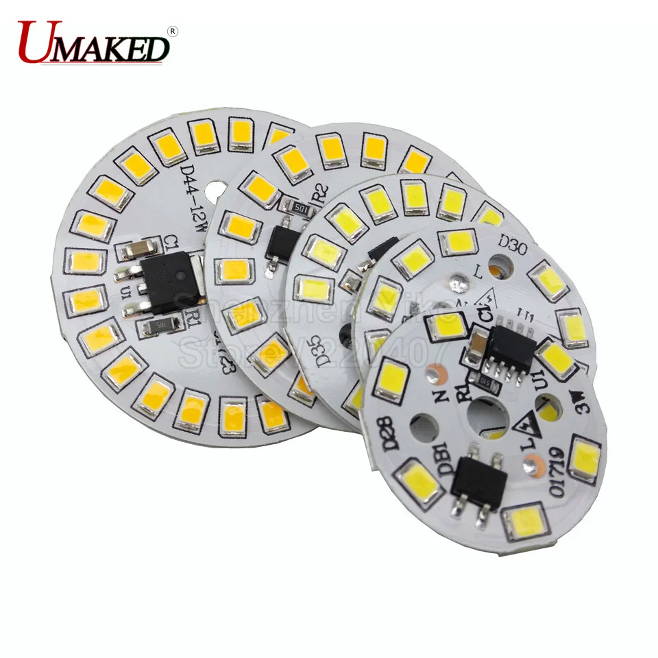 ac 220v led pcb SMD2835 3w 5w 7w 9w 12w 15w integrated ic driver, Led