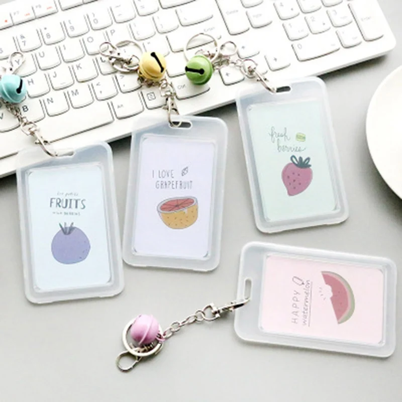 

Designs OF Summer Fruits CARDS COVER Holder Students Bus Card Case Lanyard Girl Work Identity Badge Two Cards Cover