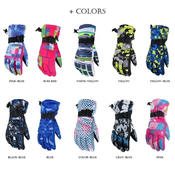 

Adult Winter Man Female Ski Bike Cycling Riding Warm Waterproof Windproof Ski Gloves 10 colors #D001