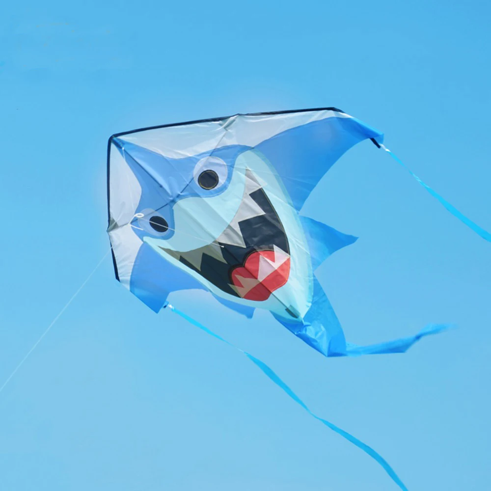 Животных акула трюк Прохладный кайт ручки линии катушка Спорт кайтсерфинга параплан Ветроуказатель легко покупать игрушки воздушных змеев подарок для детей отдых на открытом воздухе