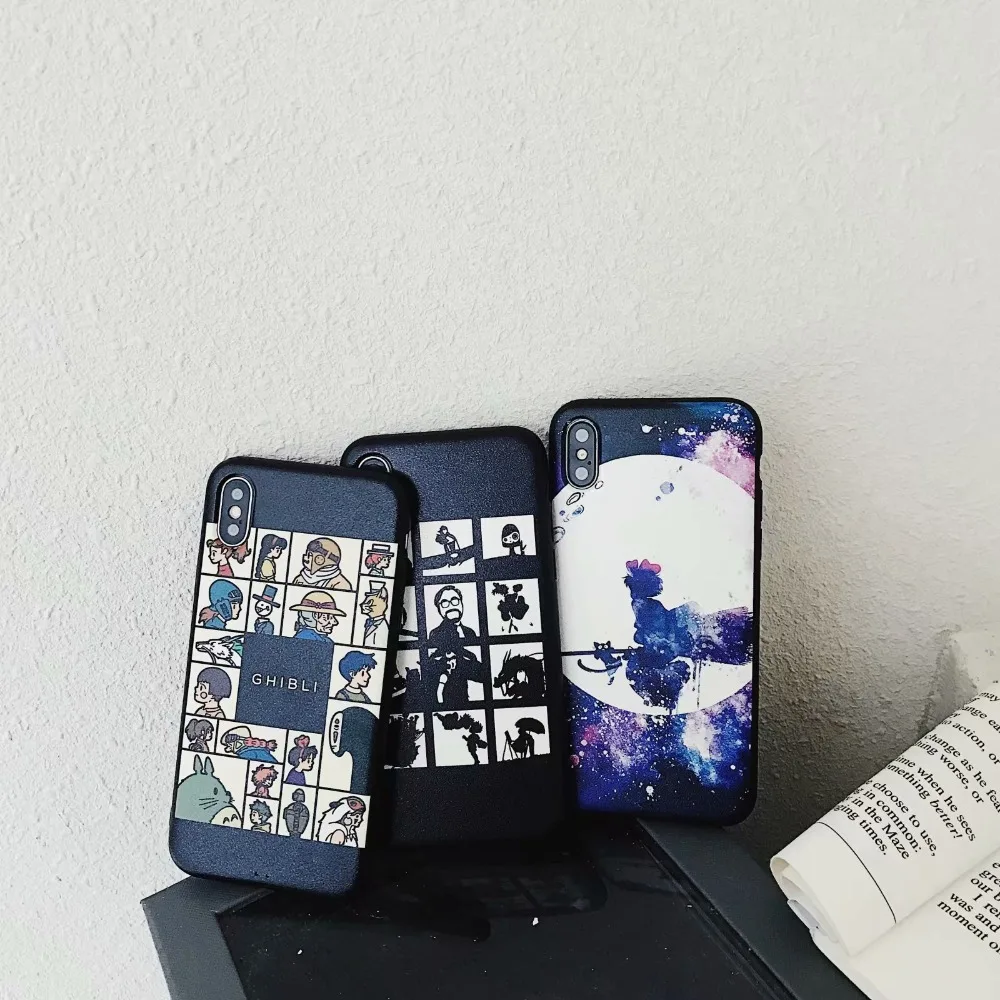 

ORYKSZ Cute Cartoon Pattern Phone Case For iPhone X XS XR Max Matte Silicone Soft Cases For iPhone X 7 8 6 6s Plus Back Cover