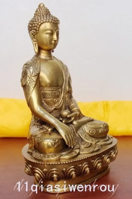 Изделия из металла Тибет Тибетский buddhis Шакьямуни бронзовая статуя Будды